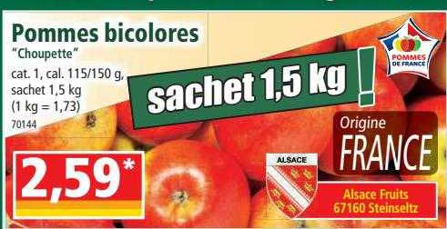 pommes bicolores "choupette"