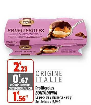 Profiteroles Bontà Divina