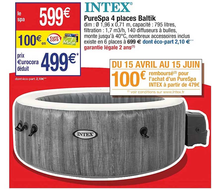 purespa 4 places baltik intex