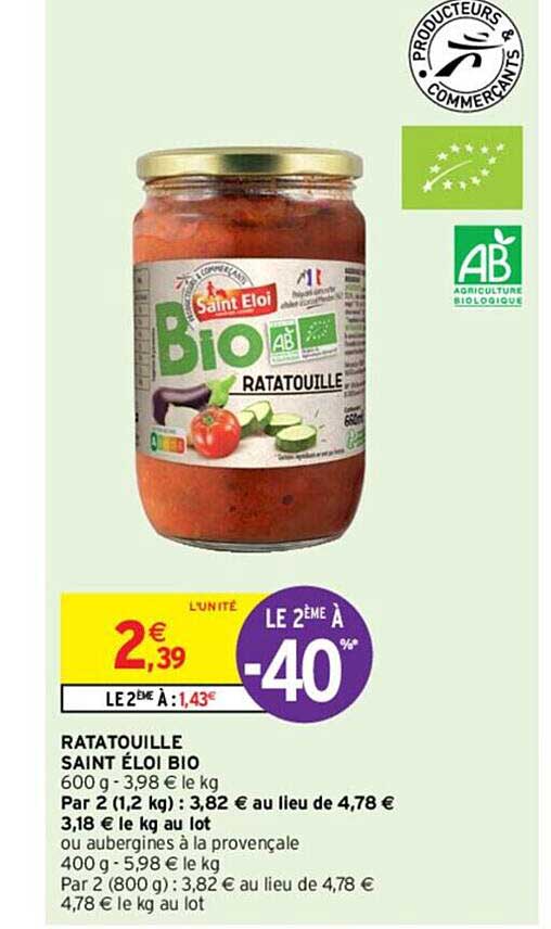 ratatouille saint éloi bio