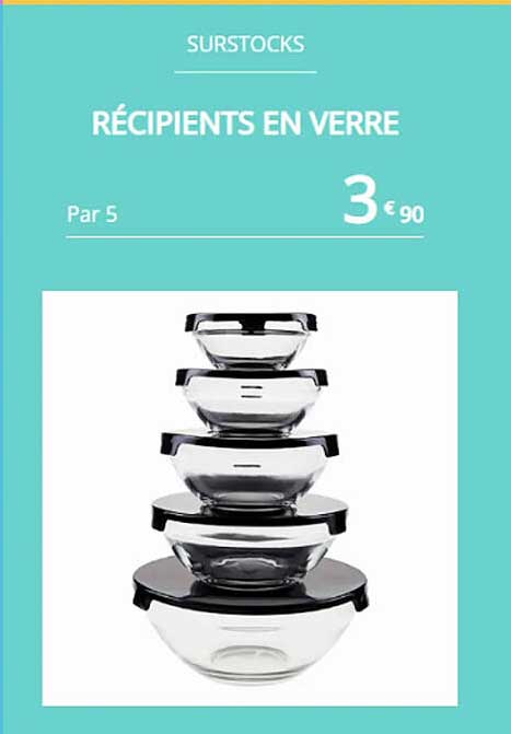 récipients en verre