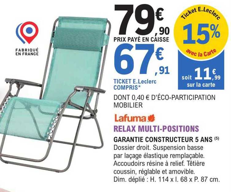 relax multi-positions lafuma