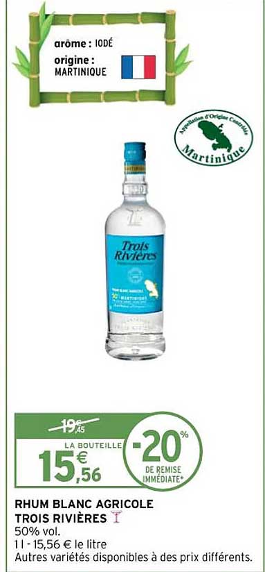 rhum blanc agricole trois rivières