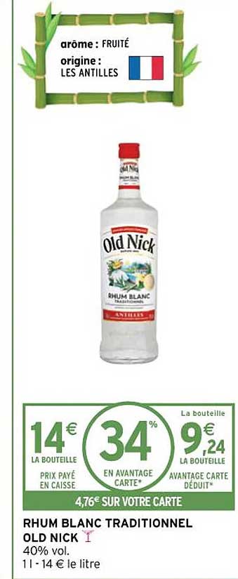 rhum blanc traditionnel old nick
