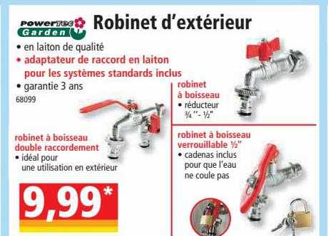 robinet d'extérieur powertec garden
