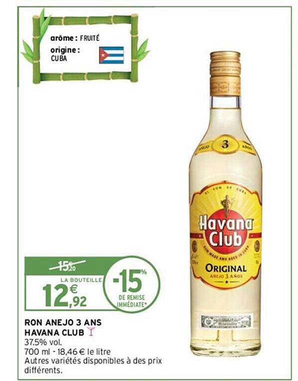 ron anejo 3 ans havana club