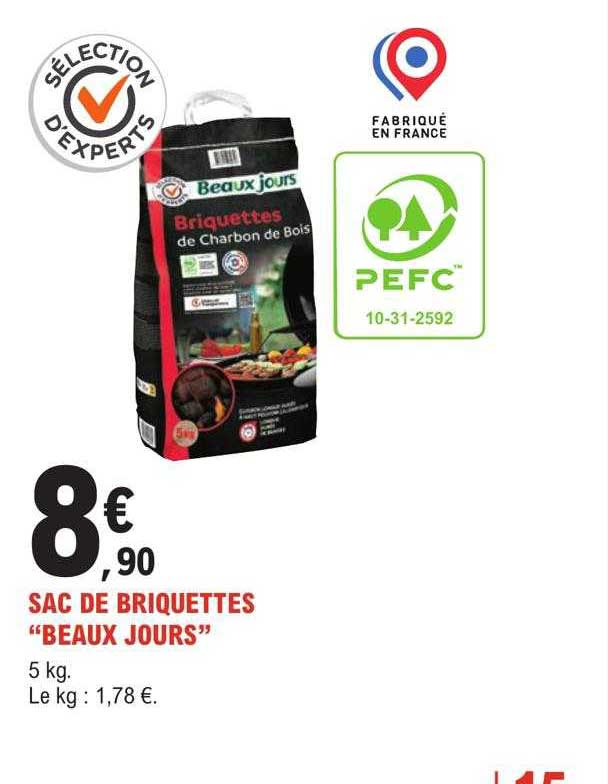 sac de briquettes "beaux jours"