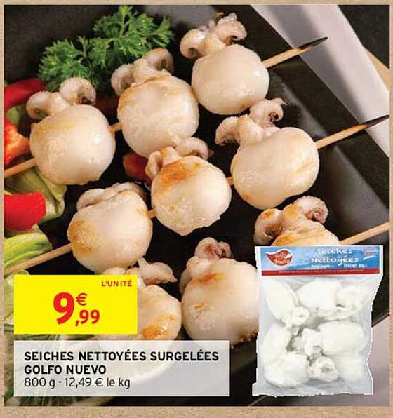 seiches nettoyées surgelées golfo nuevo