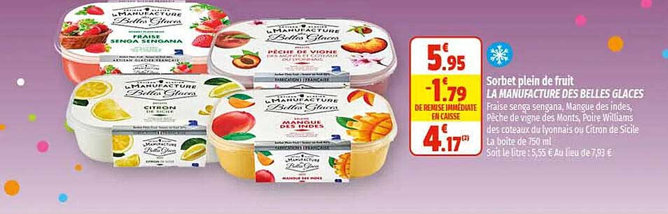 sorbet plein de fruit la manufacture des belles glaces