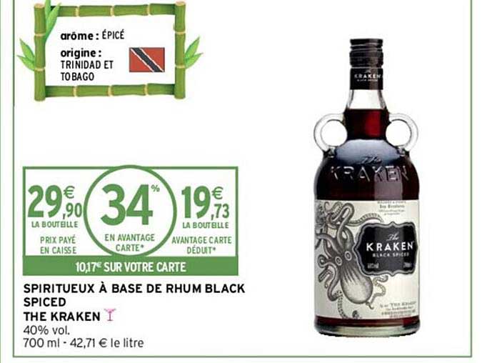 spiritueux à base de rhum black spiced the kraken