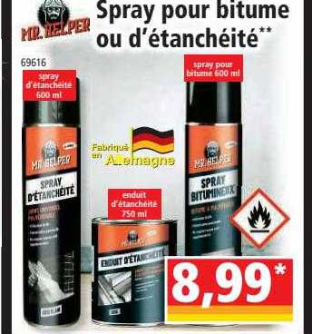 spray pour bitume ou d'étanchéité mr helper