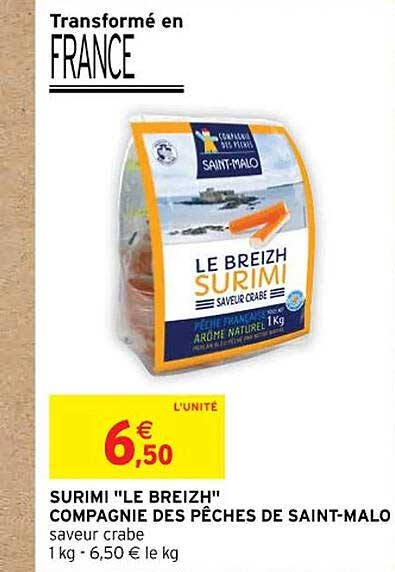 surimi "le breizh" compagnie des pêches de saint-malo