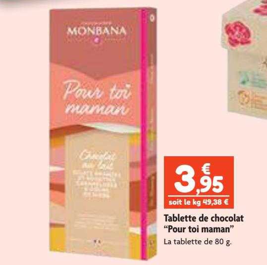 tablette de chocolat "pour toi maman"