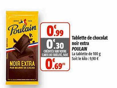 Tablette De Chocolat Noir Extra Poulain