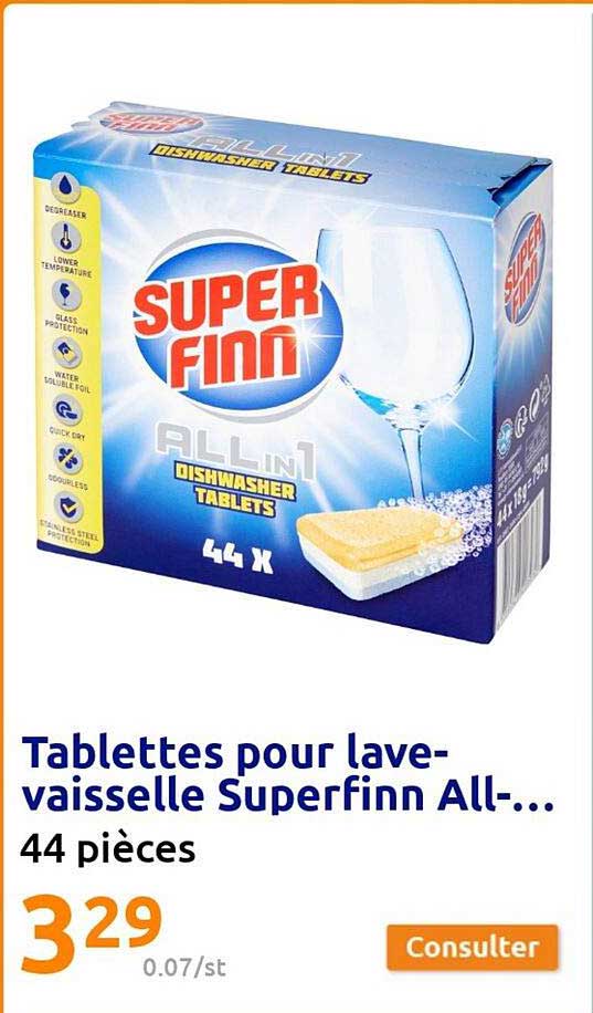 tablettes pour lave-vaisselle superfinn all-...