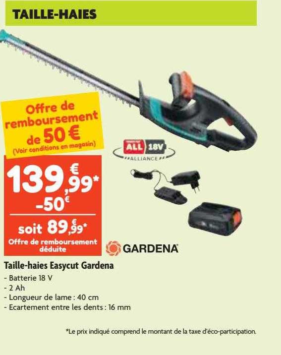 taille-haies easycut gardena