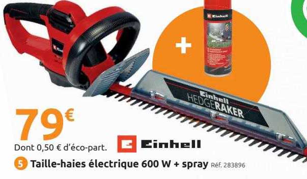 taille-haies électrique 600 w + spray einhell