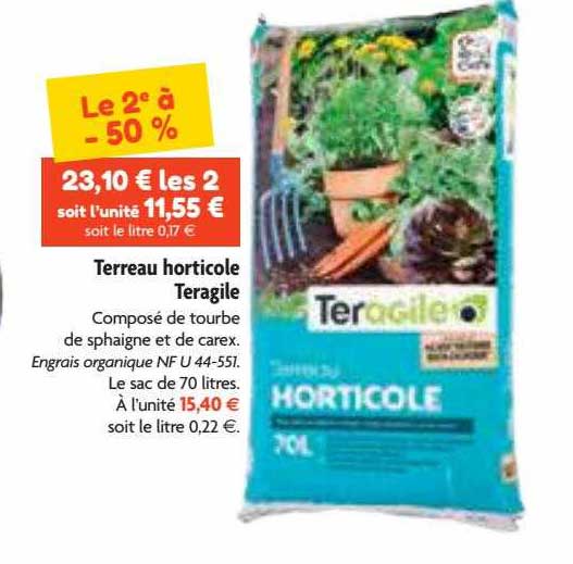 terreau horticole teragile