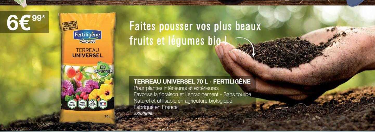 terreau universel 70l - fertiligène