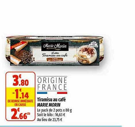 Tiramisu Au Café Marie Morin