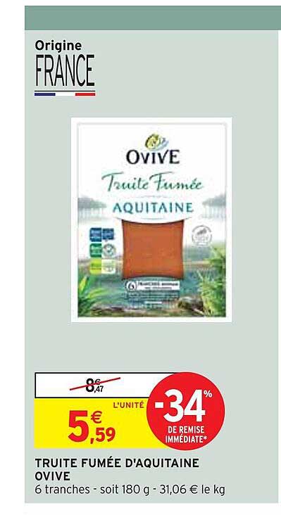 truite fumée d'aquitaine ovive
