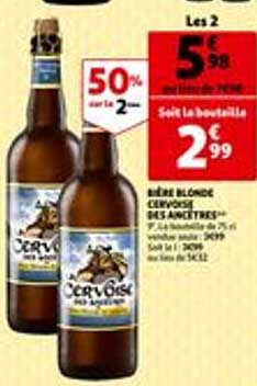 Bière Blonde Cervoise Des Ancêtres