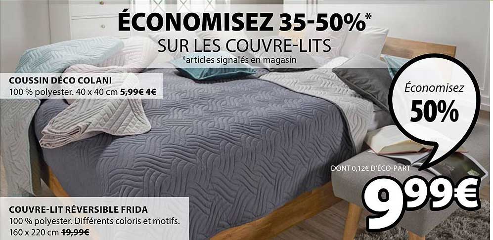 couvre lit réversible frida