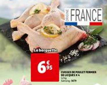 cuisses de poulet fermier de jacques x4