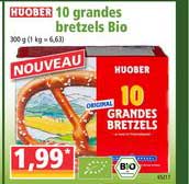 huober 10 grandes bretzels bio