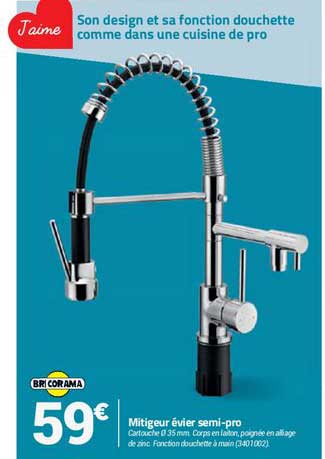 mitigeur évier semi pro