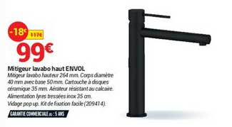 mitigeur lavabo haut envol