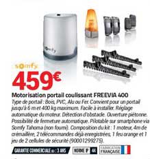 motorisation portail coulissant freevia 400