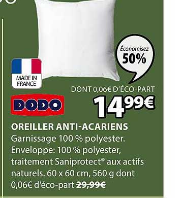 Oreiller Anti Acariens