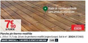 planche pin thermo modifiée