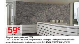 plaquettes de parement teck