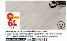 Revêtement De Sol Stratifié Chêne Gris Clair