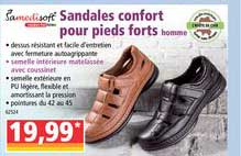 sandales confort pour pied forts