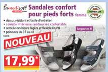 sandales confort pour pieds forts