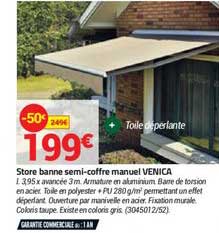 store banne semi coffre manuel venica