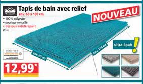 tapis de bain avec relief