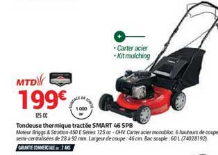 tondeuse thermique tractée smart 45 spb