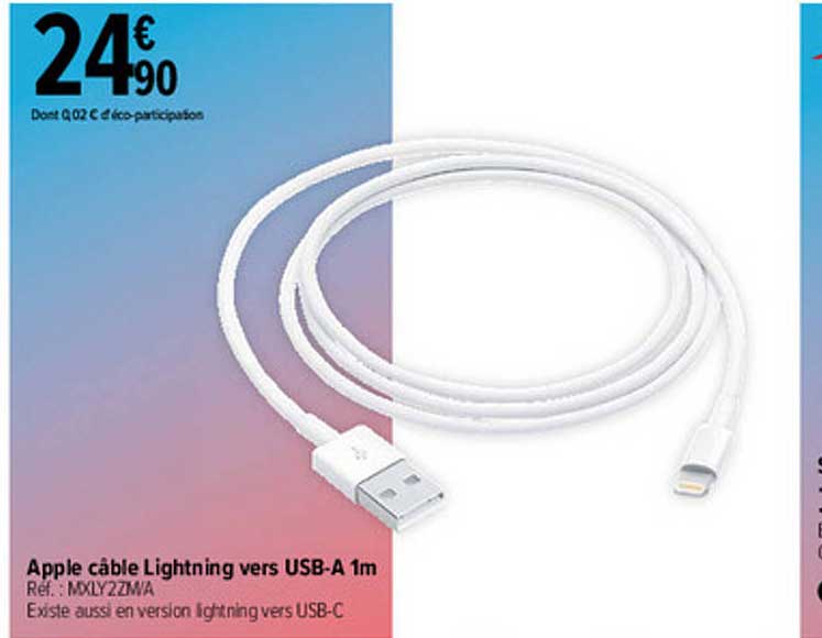 apple câble lightning vers usb-a 1m