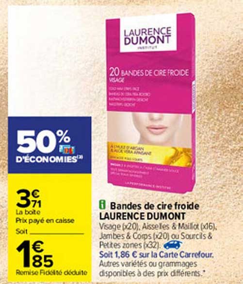 bandes de cire froide laurence dumont