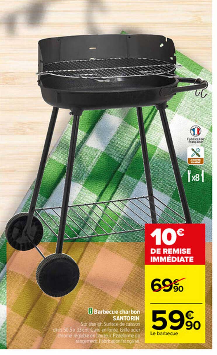 barbecue charbon santorin