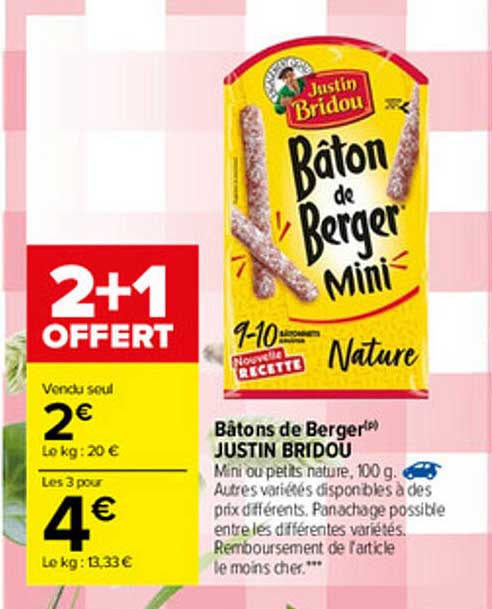 bâtons de berger justin bridou