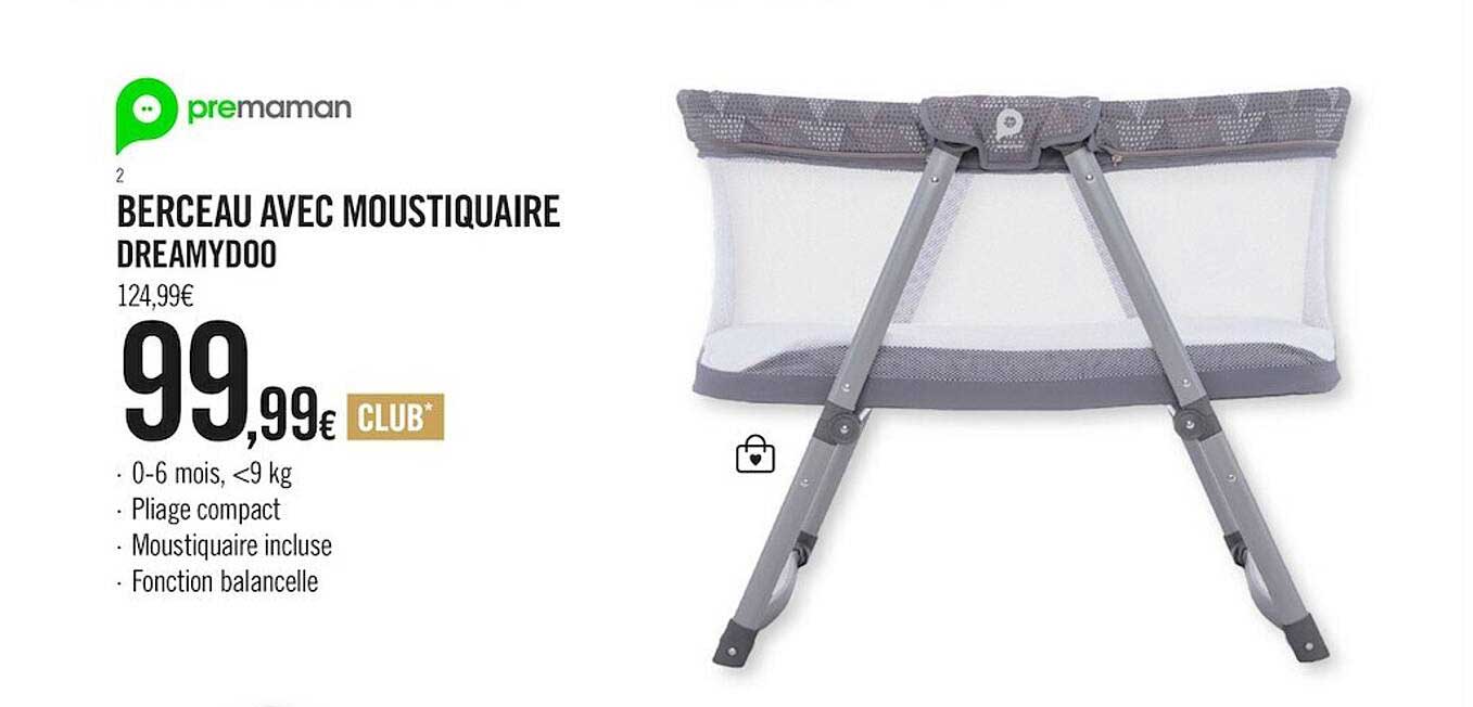berceau avec moustiquaire dreamydoo premaman