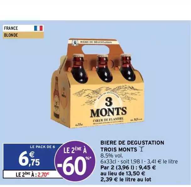 bière de dégustation trois monts