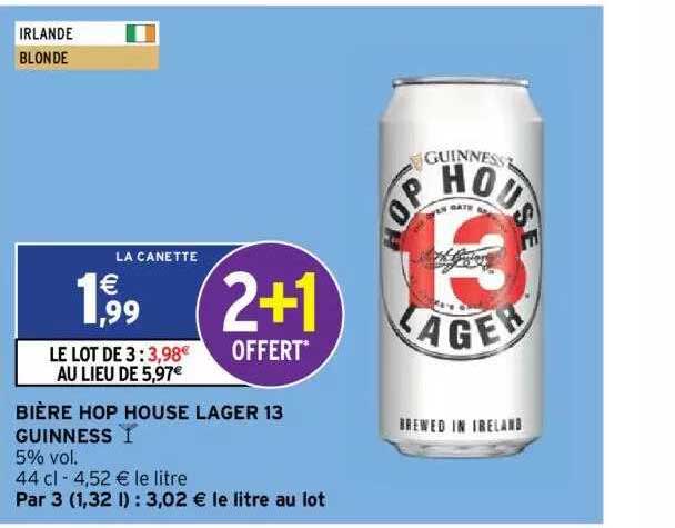 bière hop house lager 13 guinness