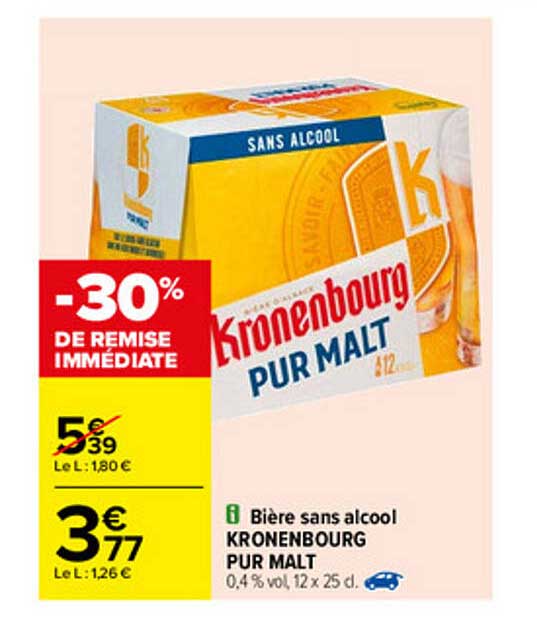 Bière Sans Alcool Kronenbourg Pur Malt