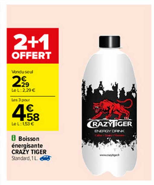 boisson énergisante crazy tiger